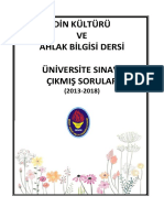 Din Kültürü Ve Ahlak Bilgisi Üniversite Sınavları Çıkmış Sorular