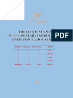 The Efficient Use of Supplementary Information in Finite Population Sampling