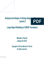 Analysis and Design of Analog Integrated Circuits Large Signal Modeling of CMOS Transistors