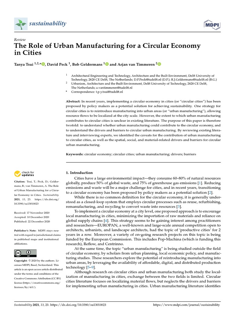 Sustainability 13 00023 | PDF | Life Cycle Assessment | Sustainability