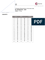 Gabarito processo seletivo medicina UNIT 2016.1