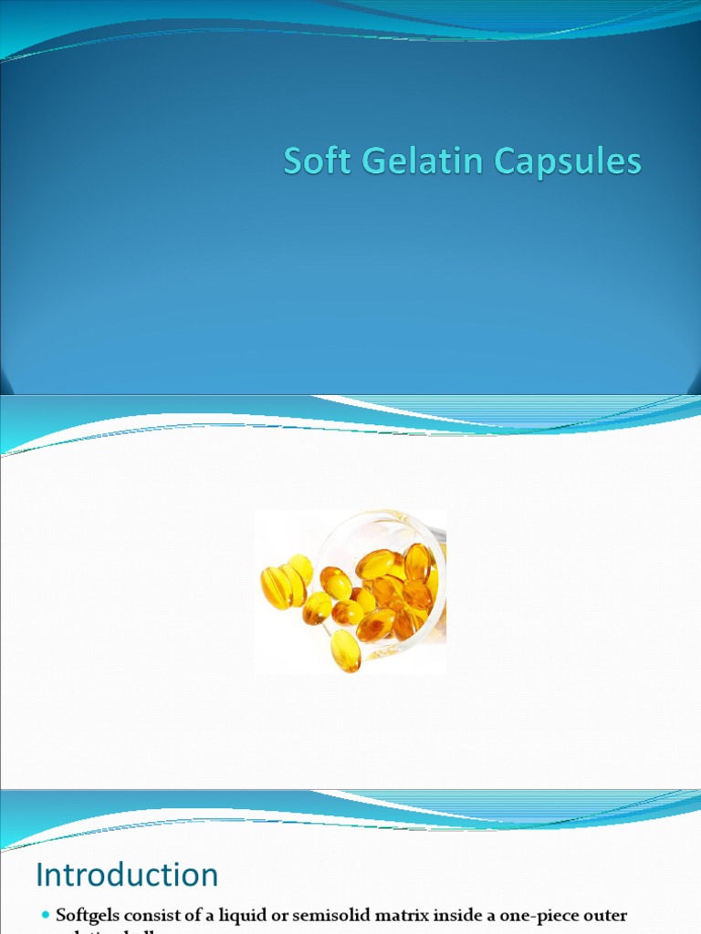 Soft Gelatin Capsules PDF Pharmaceutical Formulation Emulsion