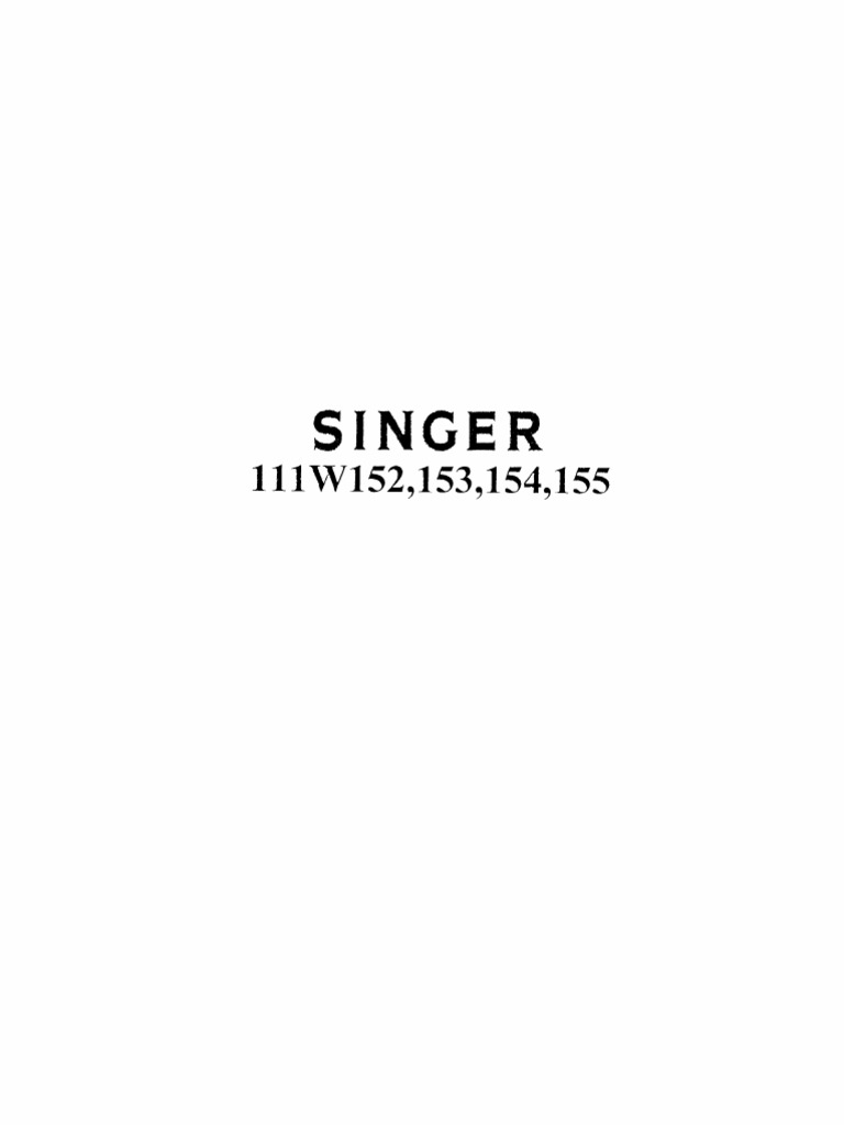 Singer Manual | PDF