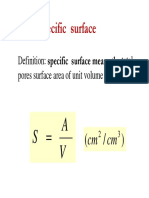 1.2 Specific Surface: Definition: Pores Surface Area of Unit Volume of Rock