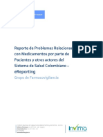 Instructivo Reporte de PRM Por Parte de Pacientes y Otros Actores Del Sistema de Salud Colombiano - Ereporting