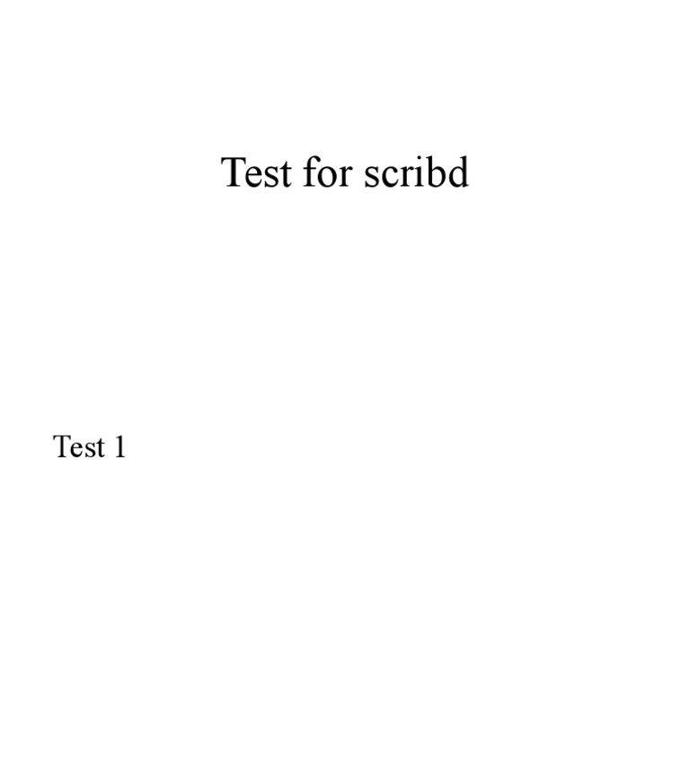 Scribd Test Document Overview | PDF