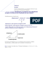 El Triangulo Rectangulo y El Teorema de Pitagoras