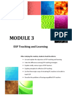 ESP Teaching and Learning