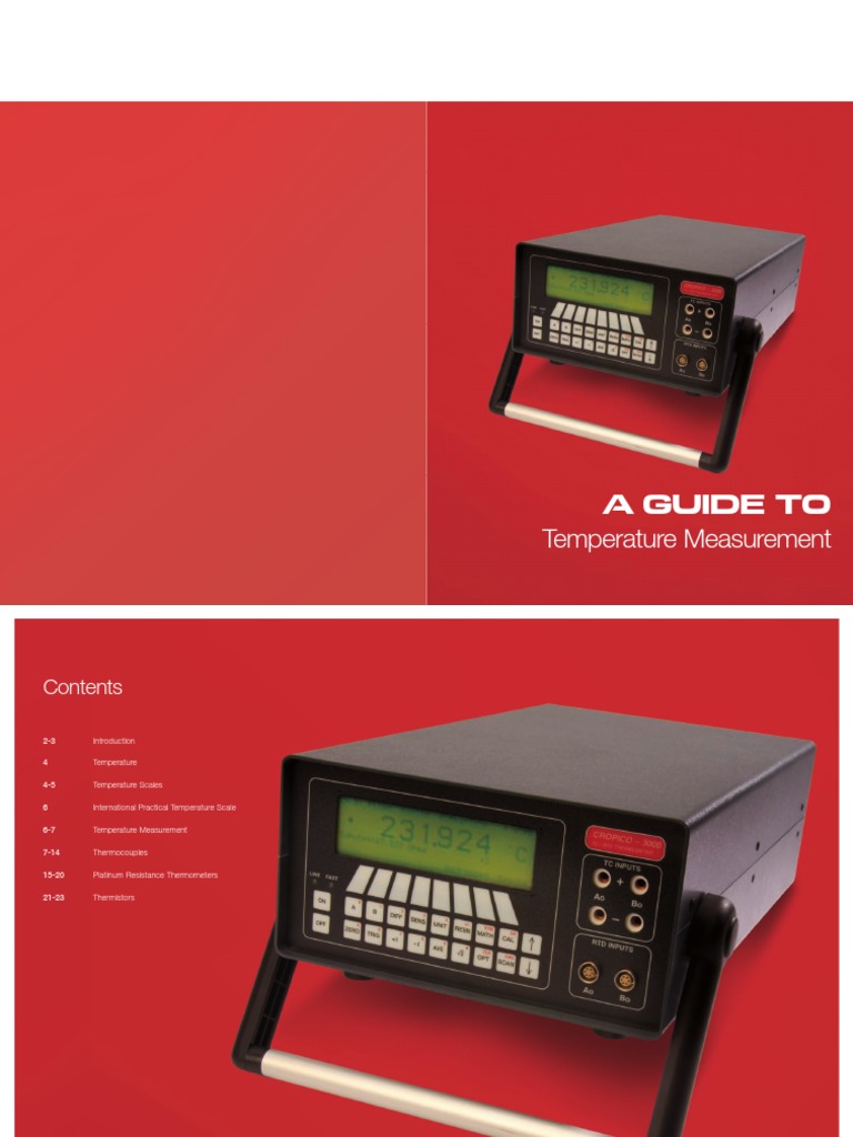 Temperature Measurement | PDF | Thermocouple | Fahrenheit
