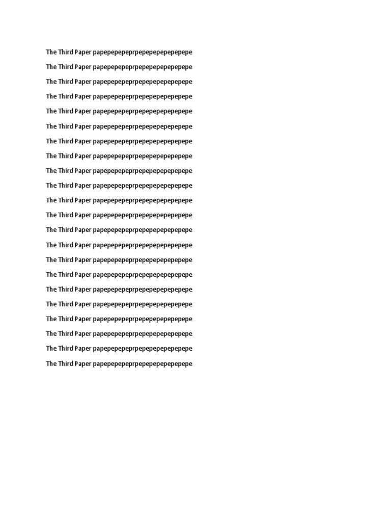 Thee Other Paper | PDF