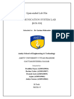 Open-Ended Lab File Communication System Lab: Amity School of Engineering & Technology