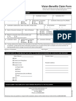 Vision Benefits Claim Form: To Be Completed by The Cardholder