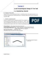 Calculation of Flow and Morphological Change of River Bed in A Meandering Channel