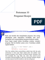 Pertemuan 10 Penganan Eksepsi