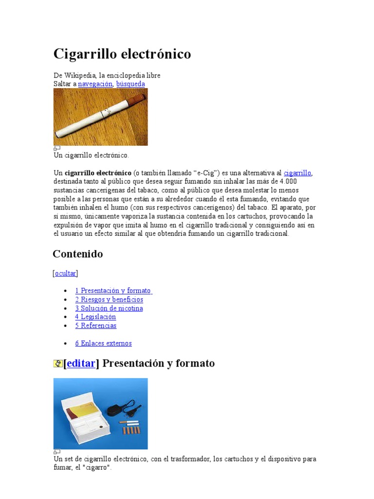 Cigarrillo electrónico - Wikipedia, la enciclopedia libre