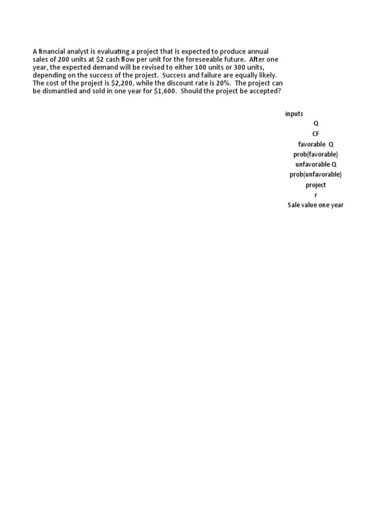 Project NPV Analysis and Investment Decision | PDF | Net Present Value ...