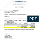 Billing Statement - Construction