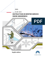 Instruction in Winter Service Snow Awareness: English Edition