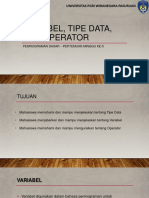 05 - Variabel Tipe Data Dan Operator