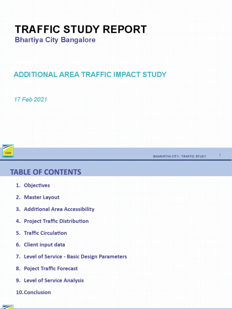 Bhartiya City Traffic Impact Study | PDF | Traffic | Transport