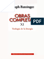 RATZINGER, Joseph, Obras Completas Tomo XI, Teologia de La Liturgia, BAC, 2012