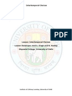 INTERTEMPORAL CHOICES, INTERMEDIATE MICROECONOMICS-1, SEM3 - EduRev