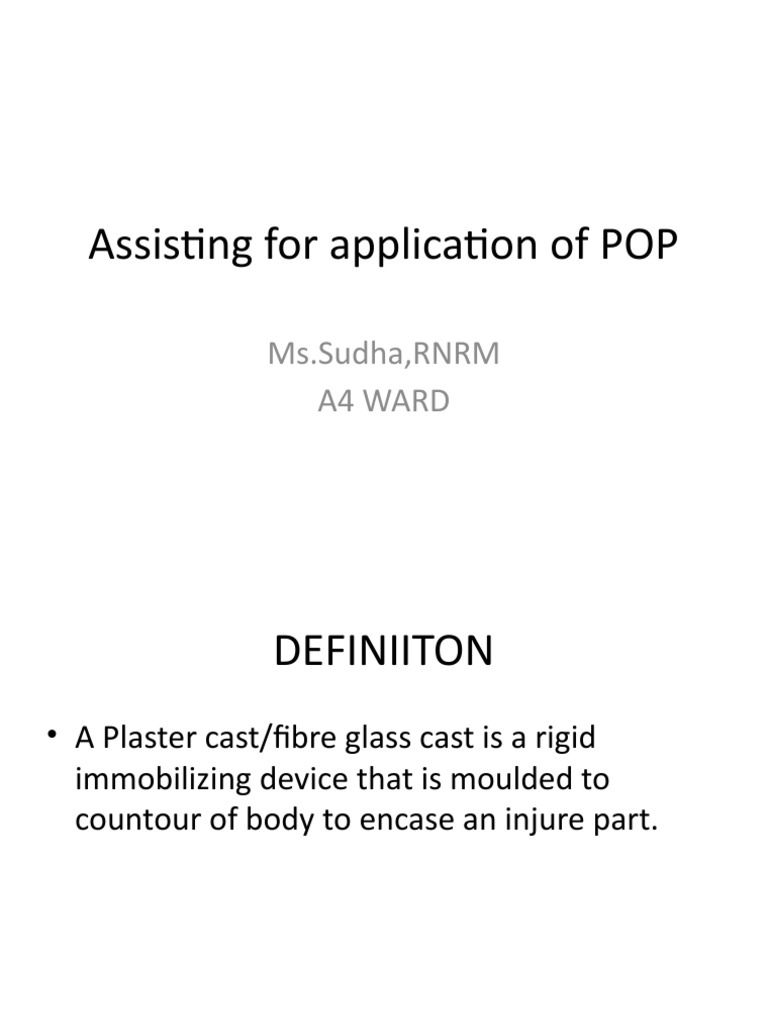 POP Cast Application Procedures | PDF