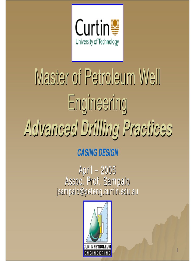 Casing Design in Petroleum Engineering | PDF | Casing (Borehole) | Oil Well