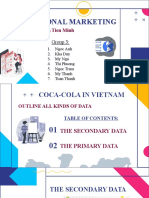 International Marketing: Lecturer: DR - Dinh Tien Minh Class: B01E