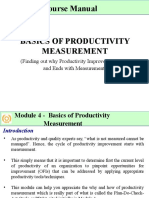 Course Manual: (Finding Out Why Productivity Improvement Starts and Ends With Measurement)
