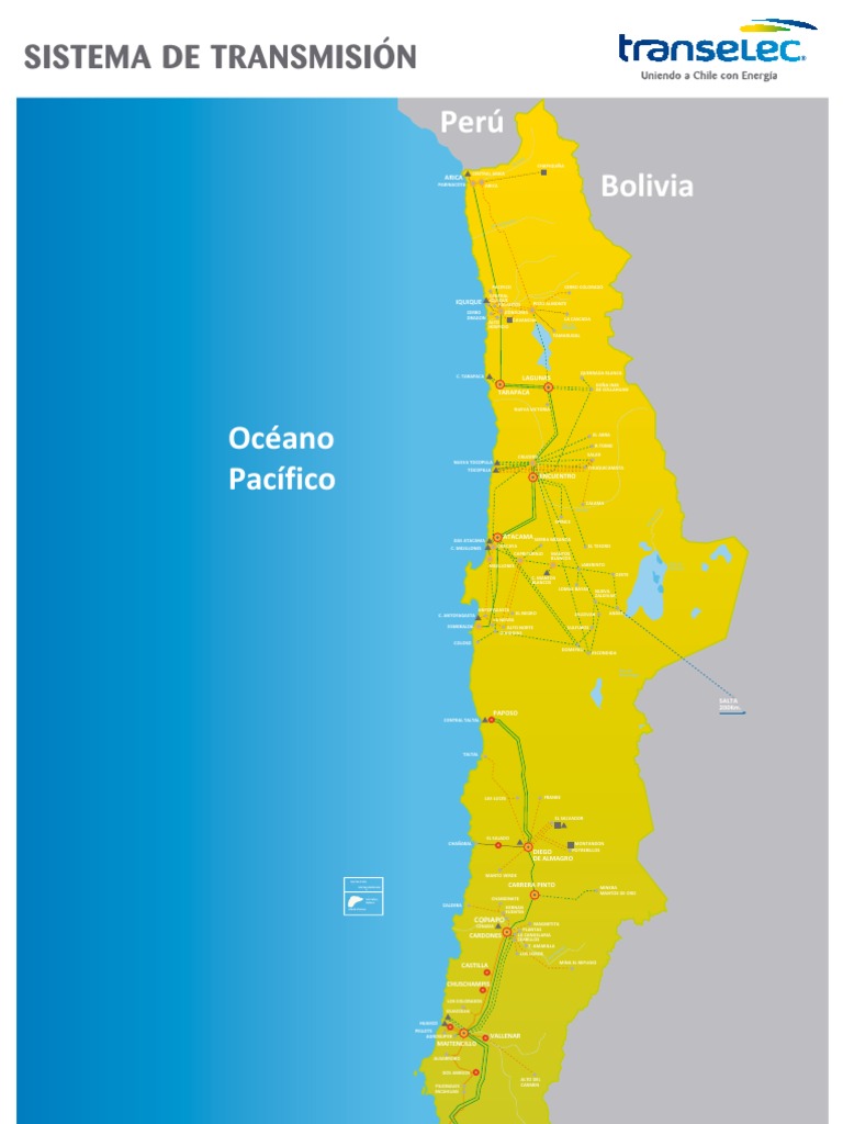 Mapa Transelec Marzo 2009 | PDF | Chile