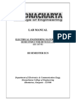 Lab Manual: Electrical Engineering Materials & Semiconductor Devices Lab (EC-317-F)