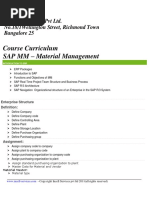 SAP MM Syllabus - Incell Services - I - PVT LTD