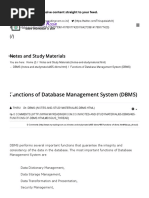 Functions of Database Management System (DBMS)