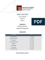 Group Case Study: Course: MGT314 Section: 6 Group: 5