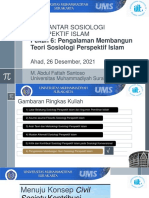 Prof Fatah - wk6 - Pengalaman Membangun Teori Sosiologi Perspektif Islam