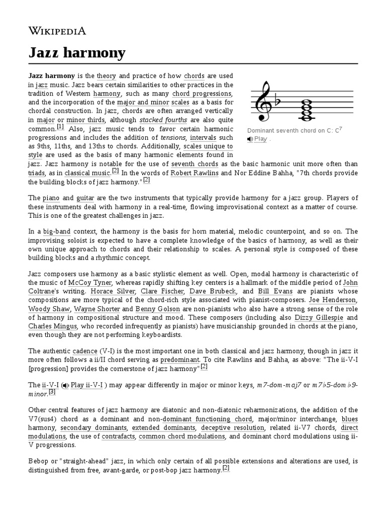 Jazz Harmony: Jazz Harmony Is The Theory and Practice of How Chords Are ...