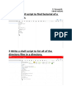 1.write A Shell Script To Find Factorial of A Given Number.: S.Yeswanth 18H61A05A5