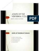 Joints of vertebral column
