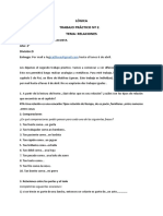 Relaciones lógicas: trabajo práctico sobre tipos de relaciones