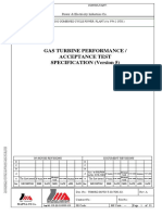 Gas Turbine Performance Test Specification