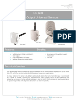UN-600 Single Output Universal Sensors: Features: Benefits