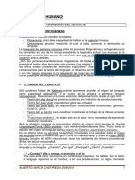 Resumen Tema Xi - Origen y Adquisición Del Lenguaje PDF