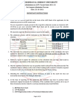 ACPC Vacant Seats Important Instructions With Merit List As On 23-10-21