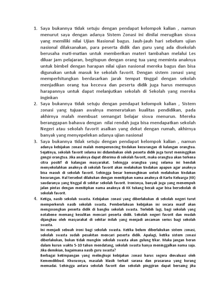 Sanggahan Kebijakan Zonasi | PDF | Ilmu Sosial | Kesehatan Holistik