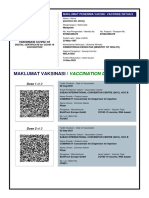 Digital vaccine certificate details