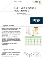 Alecture 13 - Combinational Logic 2