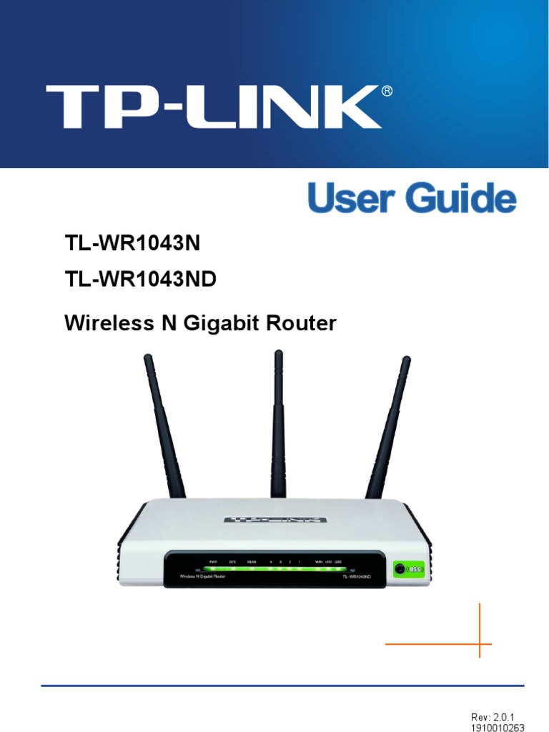 Tp Link 1043nd | Ip Address | Wireless Lan