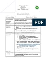 Detailed Lesson Plan: Department of Education Region XI Tugbok District Davao City Mintal Elementary School