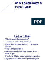 Lec - 1 - Application of Epidemiology in Public Health